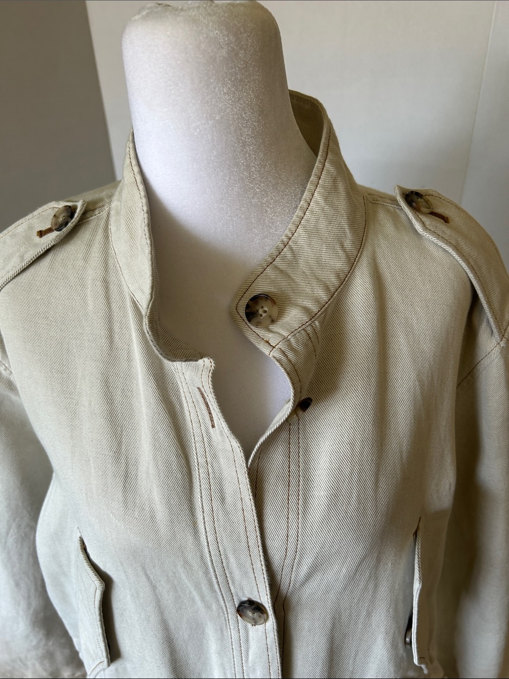 MADEWELL CINCHED UTILITY JACKET IN ITALIAN TWILL SZ LARGE